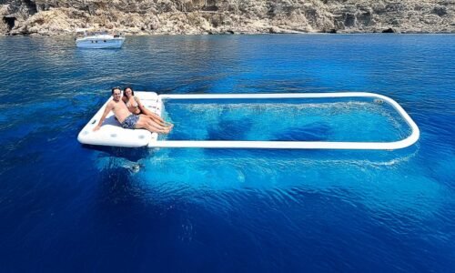 Piscina flotante hinchable anti medusas